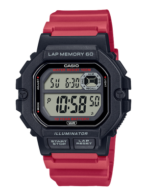 CASIO MID YEAR SALE นาฬิกาคาสิโอ นาฬิกาข้อมือ นาฬิกากันน้ำ นาฬิกาของแท้ ประกันศูนย์ CMG 1 ปี รุ่น WS-1400H-4A นาฬิกาสีแดง