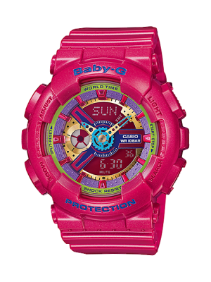 CASIO MID YEAR SALE BABY-G พร้อมส่ง นาฬิกาข้อมือ นาฬิกากันน้ำ นาฬิกาของแท้ ประกันศูนย์ CMG 1 ปี รุ่น BA-112-4A นาฬิกาสีชมพู