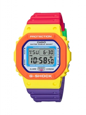 CASIO G-SHOCK นาฬิกาข้อมือ นาฬิกากันน้ำ นาฬิกาของแท้ ประกันศูนย์ CMG 1 ปี รุ่น DW-5610DN-9D นาฬิกาสีเหลือง