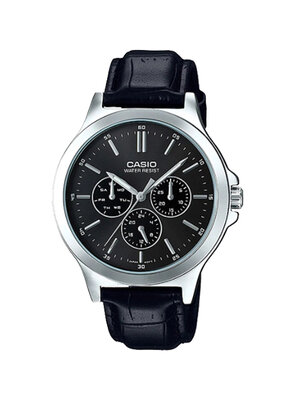 CASIO นาฬิกาคาสิโอ นาฬิกาข้อมือ นาฬิกากันน้ำ นาฬิกาของแท้ ประกันศูนย์ CMG 1 ปี รุ่น MTP-V300L-1A นาฬิกาสีดำ