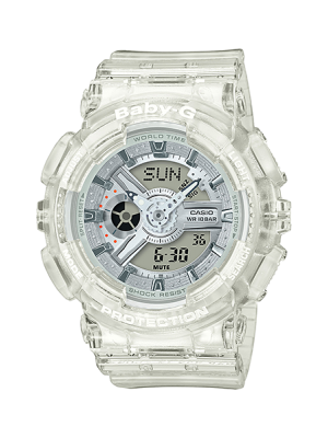 CASIO BABY-G นาฬิกาข้อมือ นาฬิกากันน้ำ นาฬิกาของแท้ ประกันศูนย์ CMG 1 ปี รุ่น BA-110CR-7A นาฬิกาสีขาว
