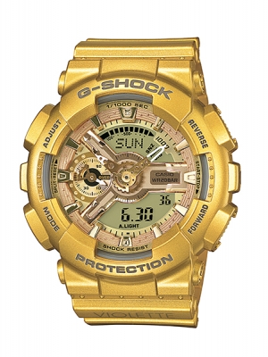 CASIO G-SHOCK นาฬิกาข้อมือ นาฬิกากันน้ำ นาฬิกาของแท้ ประกันศูนย์ CMG 1 ปี รุ่น GMA-S110VK-9AER นาฬิกาสีทอง