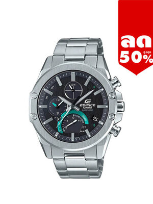 CASIO EDIFICE นาฬิกาข้อมือ นาฬิกากันน้ำ นาฬิกาของแท้ ประกันศูนย์ CMG 1 ปี รุ่น EQB-1000D-1A นาฬิกาสีเงิน