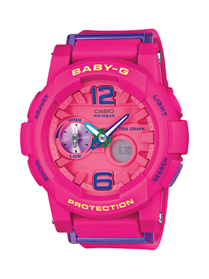 CASIO BABY-G นาฬิกาข้อมือ นาฬิกากันน้ำ นาฬิกาของแท้ ประกันศูนย์ CMG 1 ปี รุ่น BGA-180-4B3 นาฬิกาสีชมพู