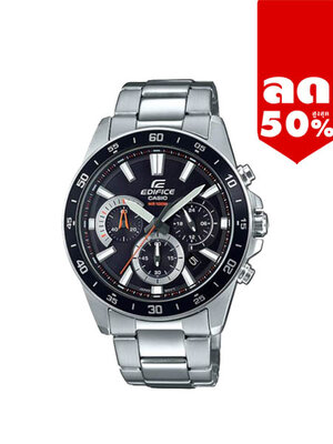 CASIO EDIFICE นาฬิกาข้อมือ นาฬิกากันน้ำ นาฬิกาของแท้ ประกันศูนย์ CMG 1 ปี รุ่น EFV-570D-1A นาฬิกาสีเงิน