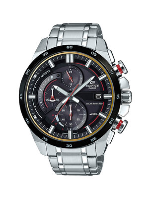 CASIO EDIFICE นาฬิกาข้อมือ นาฬิกากันน้ำ นาฬิกาของแท้ ประกันศูนย์ CMG 1 ปี รุ่น EQS-600DB-1A4 นาฬิกาสีเงิน