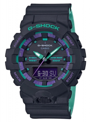 CASIO G-SHOCK นาฬิกาข้อมือ นาฬิกากันน้ำ นาฬิกาของแท้ ประกันศูนย์ CMG 1 ปี รุ่น GA-800BL-1A นาฬิกาสีดำ