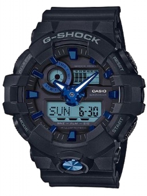 CASIO G-SHOCK นาฬิกาข้อมือ นาฬิกากันน้ำ นาฬิกาของแท้ ประกันศูนย์ CMG 1 ปี รุ่น GA-710B-1A2 นาฬิกาสีดำ