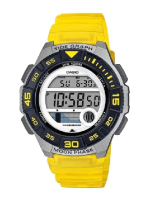 CASIO นาฬิกาคาสิโอ นาฬิกาข้อมือ นาฬิกากันน้ำ นาฬิกาของแท้ ประกันศูนย์ CMG 1 ปี รุ่น LWS-1100H-9A นาฬิกาสีเหลือง