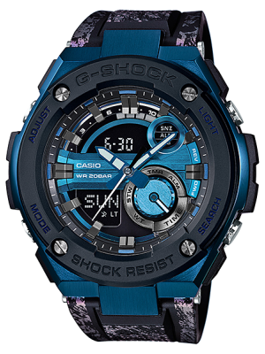 CASIO G-SHOCK นาฬิกาข้อมือ นาฬิกากันน้ำ นาฬิกาของแท้ ประกันศูนย์ CMG 1 ปี รุ่น GST-200CP-2A นาฬิกาสีน้้ำเงิน