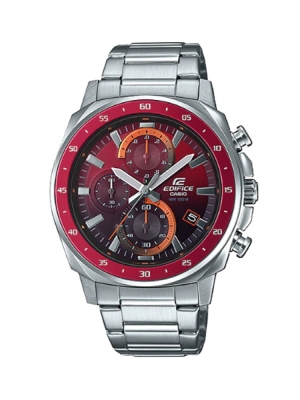 CASIO EDIFICE นาฬิกาข้อมือ นาฬิกากันน้ำ นาฬิกาของแท้ ประกันศูนย์ CMG 1 ปี รุ่น EFV-600D-4A นาฬิกาสีเงิน