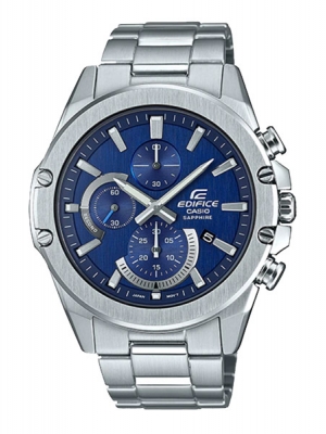 CASIO EDIFICE นาฬิกาข้อมือ นาฬิกากันน้ำ นาฬิกาของแท้ ประกันศูนย์ CMG 1 ปี รุ่น EFR-S567D-2A นาฬิกาสีเงิน
