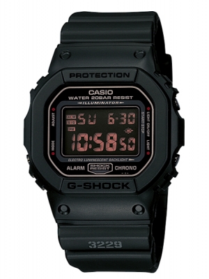 CASIO G-SHOCK นาฬิกาข้อมือ นาฬิกากันน้ำ นาฬิกาของแท้ ประกันศูนย์ CMG 1 ปี ผ่อน0% รุ่น DW-5600MS-1 นาฬิกาสีดำ