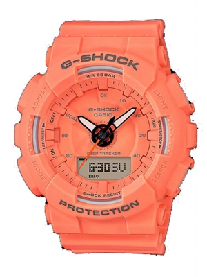 CASIO G-SHOCK นาฬิกาข้อมือ นาฬิกากันน้ำ นาฬิกาของแท้ ประกันศูนย์ CMG 1 ปี รุ่น GMA-S130VC-4A นาฬิกาสีส้ม