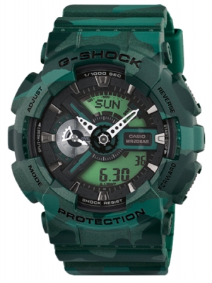 CASIO G-SHOCK นาฬิกา CASIO G-SHOCK รุ่น GA-110CM-3 ของแท้ประกันศูนย์ CMG 1ปี GA-110CM-3 นาฬิกาสีเขียว
