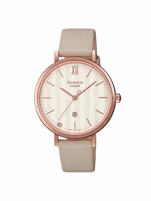 CASIO SHEEN นาฬิกาข้อมือ นาฬิกากันน้ำ นาฬิกาของแท้ ประกันศูนย์ CMG 1 ปี รุ่น SHE-4539CGL-7A นาฬิกาสีขาว