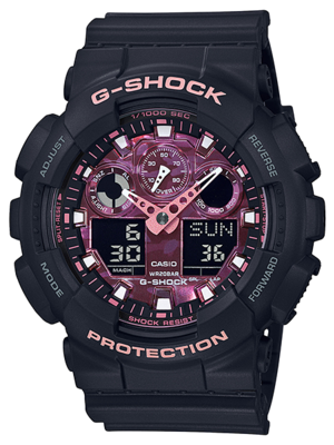 CASIO G-SHOCK นาฬิกาข้อมือ นาฬิกากันน้ำ นาฬิกาของแท้ ประกันศูนย์ CMG 1 ปี รุ่น GA-100TCB-1A นาฬิกาสีดำ