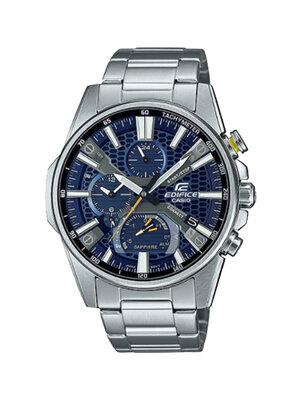 CASIO EDIFICE นาฬิกาข้อมือ นาฬิกากันน้ำ นาฬิกาของแท้ ประกันศูนย์ CMG 1 ปี รุ่น EQB-1200D-2A นาฬิกาสีเงิน