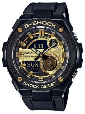 CASIO G-SHOCK นาฬิกาข้อมือ นาฬิกากันน้ำ นาฬิกาของแท้ ประกันศูนย์ CMG 1 ปี รุ่น GST-210B-1A9 นาฬิกาสีดำ