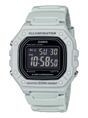 CASIO MID YEAR SALE นาฬิกาคาสิโอ นาฬิกาข้อมือ นาฬิกากันน้ำ นาฬิกาของแท้ BTS ประกันศูนย์ CMG 1 ปี รุ่น W-218H-8B นาฬิกาสีเทา