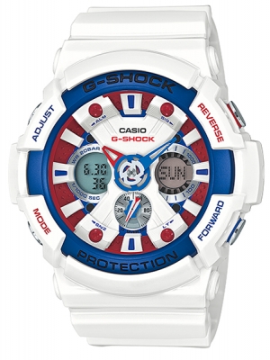 CASIO G-SHOCK นาฬิกาข้อมือ นาฬิกากันน้ำ นาฬิกาของแท้ ประกันศูนย์ CMG 1 ปี รุ่น GA-201TR-7A นาฬิกาสีขาว