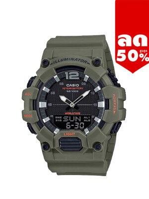 CASIO นาฬิกาคาสิโอ นาฬิกาข้อมือ นาฬิกากันน้ำ นาฬิกาของแท้ ประกันศูนย์ CMG 1 ปี รุ่น HDC-700-3A2 นาฬิกาสีเขียว