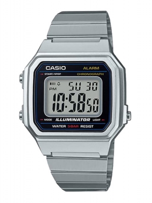 CASIO นาฬิกาคาสิโอ นาฬิกาข้อมือ นาฬิกากันน้ำ นาฬิกาของแท้ ประกันศูนย์ CMG 1 ปี รุ่น B650WD-1A นาฬิกาสีเงิน