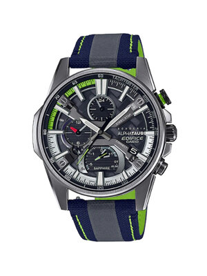 CASIO EDIFICE นาฬิกาข้อมือ นาฬิกากันน้ำ นาฬิกาของแท้ ประกันศูนย์ CMG 1 ปี รุ่น EQB-1200AT-1A นาฬิกาสีดำ