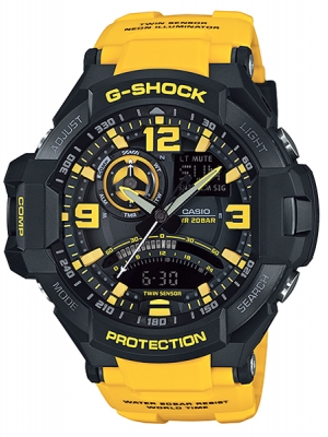 CASIO G-SHOCK นาฬิกาข้อมือ นาฬิกากันน้ำ นาฬิกาของแท้ ประกันศูนย์ CMG 1 ปี รุ่น GA-1000-9B นาฬิกาสีเหลือง