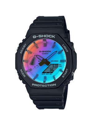 CASIO G-SHOCK นาฬิกาข้อมือ นาฬิกากันน้ำ นาฬิกาของแท้ ประกันศูนย์ CMG 1 ปี รุ่น GA-2100SR-1A นาฬิกาสีดำ