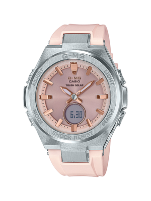 CASIO G-MS นาฬิกาข้อมือ นาฬิกากันน้ำ นาฬิกาของแท้ ประกันศูนย์ CMG 1 ปี รุ่น MSG-S200-4A นาฬิกาสีชมพู