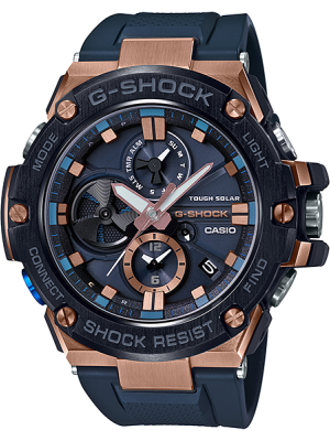 CASIO G-SHOCK นาฬิกาข้อมือ นาฬิกากันน้ำ นาฬิกาของแท้ ประกันศูนย์ CMG 1 ปี รุ่น GST-B100G-2A นาฬิกาสีน้ำเงิน