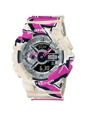 CASIO G-SHOCK นาฬิกาข้อมือ นาฬิกากันน้ำ นาฬิกาของแท้ ประกันศูนย์ CMG 1 ปี รุ่น GA-110SS-1A นาฬิกาหลากสี