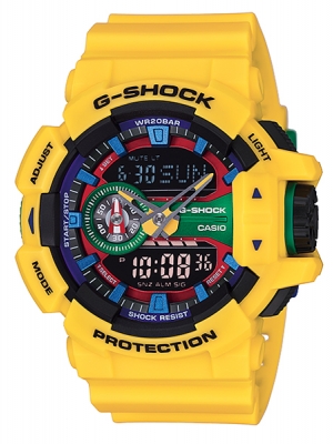 CASIO G-SHOCK นาฬิกาข้อมือ นาฬิกากันน้ำ นาฬิกาของแท้ ประกันศูนย์ CMG 1 ปี รุ่น GA-400-9A นาฬิกาสีเหลือง
