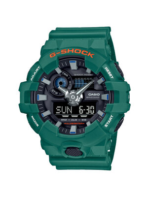 CASIO G-SHOCK นาฬิกาข้อมือ นาฬิกากันน้ำ นาฬิกาของแท้ ประกันศูนย์ CMG 1 ปี รุ่น GA-700SC-3A นาฬิกาสีเขียว