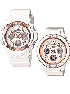 CASIO LOVESET นาฬิกาข้อมือ นาฬิกากันน้ำ นาฬิกาของแท้ ประกันศูนย์ CMG 1 ปี รุ่น LOV-13A-7 นาฬิกาสีขาว