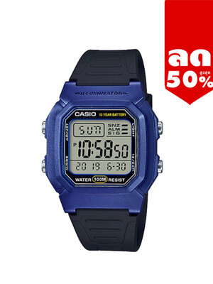 CASIO นาฬิกาคาสิโอ นาฬิกาข้อมือ นาฬิกากันน้ำ นาฬิกาของแท้ ประกันศูนย์ CMG 1 ปี รุ่น W-800HM-2A นาฬิกาสีน้ำเงิน