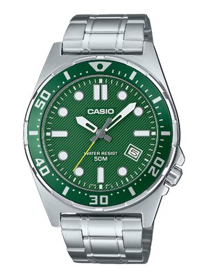 CASIO MID YEAR SALE นาฬิกาคาสิโอ พร้อมส่ง นาฬิกาข้อมือ นาฬิกากันน้ำ นาฬิกาของแท้ BTS ประกันศูนย์ CMG 1 ปี รุ่น MTD-135D-3A นาฬิกาสีเงิน