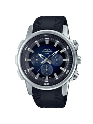 CASIO นาฬิกาคาสิโอ นาฬิกาข้อมือ นาฬิกากันน้ำ นาฬิกาของแท้ ประกันศูนย์ CMG 1 ปี รุ่น MTP-E505-2A นาฬิกาสีดำ