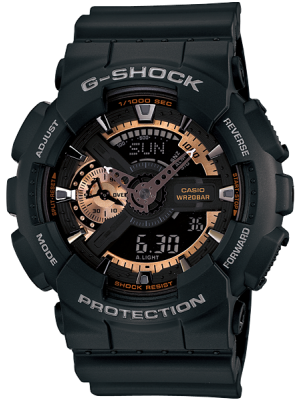 CASIO G-SHOCK นาฬิกาข้อมือ นาฬิกากันน้ำ นาฬิกาของแท้ ประกันศูนย์ CMG 1 ปี รุ่น GA-110RG-1A นาฬิกาสีดำ