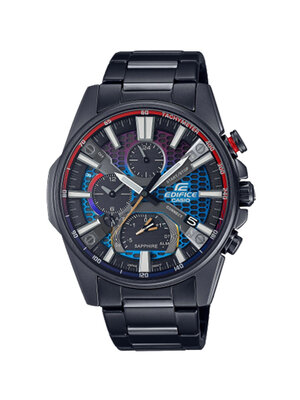 CASIO EDIFICE นาฬิกาข้อมือ นาฬิกากันน้ำ นาฬิกาของแท้ ประกันศูนย์ CMG 1 ปี รุ่น EQB-1200HG-1A นาฬิกาสีดำ