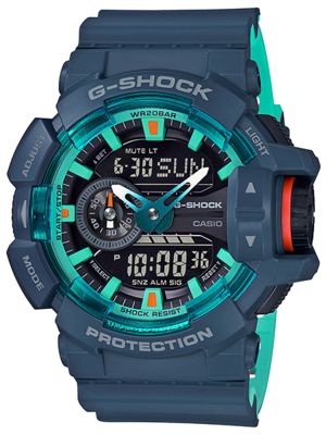 CASIO G-SHOCK นาฬิกาข้อมือ นาฬิกากันน้ำ นาฬิกาของแท้ ประกันศูนย์ CMG 1 ปี รุ่น GA-400CC-2A นาฬิกาสีฟ้า