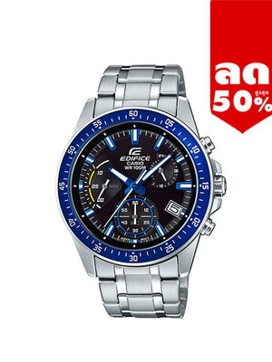 CASIO EDIFICE นาฬิกาข้อมือ นาฬิกากันน้ำ นาฬิกาของแท้ ประกันศูนย์ CMG 1 ปี รุ่น EFV-540D-1A2 นาฬิกาสีเงิน