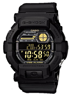 CASIO G-SHOCK นาฬิกาข้อมือ นาฬิกากันน้ำ นาฬิกาของแท้ ประกันศูนย์ CMG 1 ปี รุ่น GD-350-1B นาฬิกาสีดำ