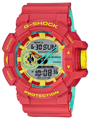 CASIO G-SHOCK นาฬิกาข้อมือ นาฬิกากันน้ำ นาฬิกาของแท้ ประกันศูนย์ CMG 1 ปี รุ่น GA-400CM-4A นาฬิกาสีแดง