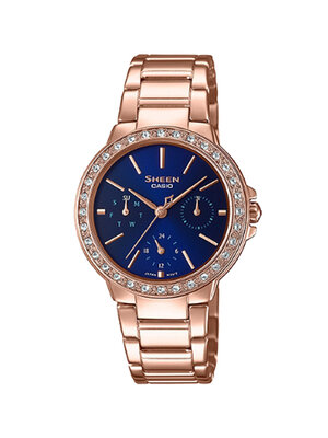 CASIO SHEEN นาฬิกาข้อมือ นาฬิกากันน้ำ นาฬิกาของแท้ ประกันศูนย์ CMG 1 ปี รุ่น SHE-3069PG-2A นาฬิกาสีน้ำตาล