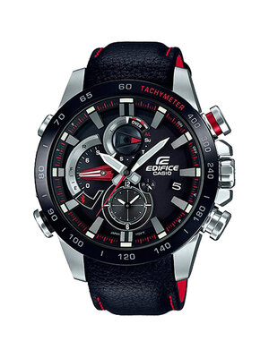 CASIO EDIFICE นาฬิกาข้อมือ นาฬิกากันน้ำ นาฬิกาของแท้ ประกันศูนย์ CMG 1 ปี รุ่น EQB-800BL-1A นาฬิกาสีดำ