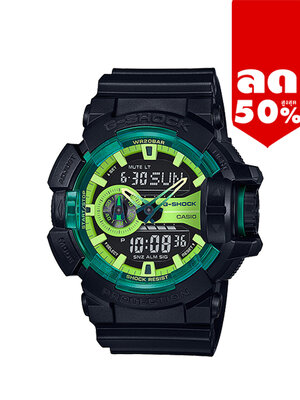 CASIO G-SHOCK นาฬิกาข้อมือ นาฬิกากันน้ำ นาฬิกาของแท้ ประกันศูนย์ CMG 1 ปี รุ่น GA-400LY-1A นาฬิกาสีดำ