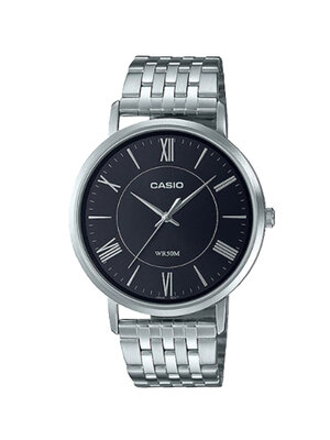 CASIO นาฬิกาคาสิโอ นาฬิกาข้อมือ นาฬิกากันน้ำ นาฬิกาของแท้ ประกันศูนย์ CMG 1 ปี รุ่น MTP-B110D-1A นาฬิกาสีดำ