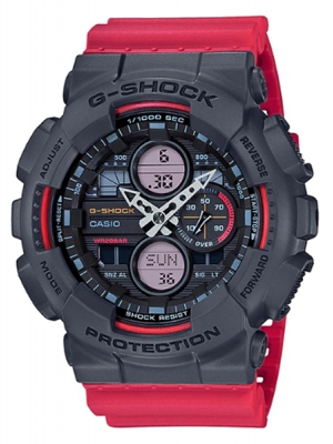 CASIO G-SHOCK นาฬิกาข้อมือ นาฬิกากันน้ำ นาฬิกาของแท้ ประกันศูนย์ CMG 1 ปี รุ่น GA-140-4A นาฬิกาสีแดง